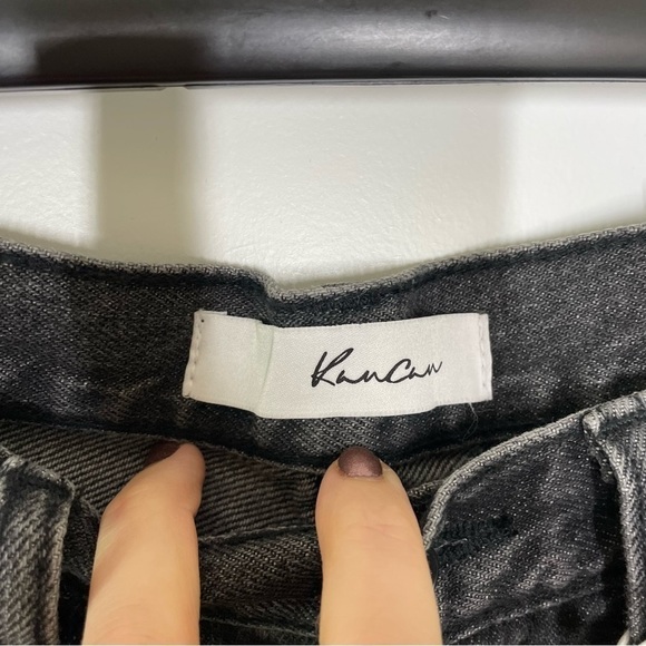 New Kancan for VICI High Rise Distressed Mom Jean in Washed Black - Picture 4 of 10